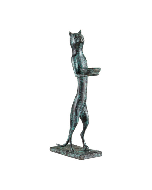 Currey and Company - 1200-1059 - Sculpture - Bastet Cat - Green Granite