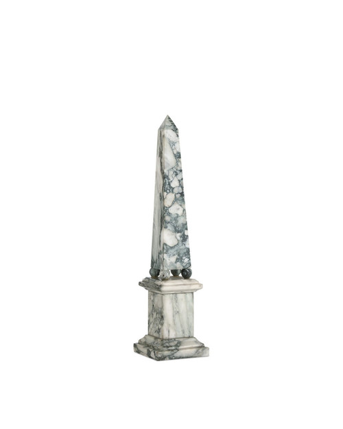 Currey and Company - 1200-1078 - Obelisk - Sorority - Green/Off-White