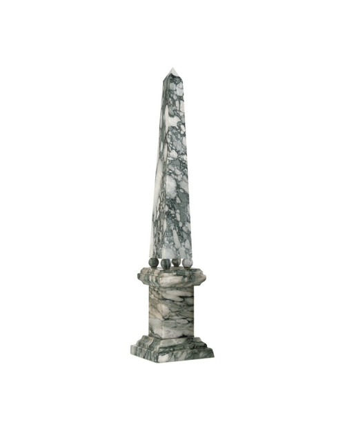Currey and Company - 1200-1079 - Obelisk - Sorority - Green/Off-White
