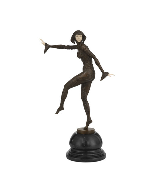 Currey and Company - 1200-1081 - Sculpture - Zanni - Black/Cream