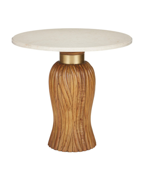 Currey and Company - 3000-0335 - Entry Table - Tassel - Morel Brown/Natural/Brushed Brass