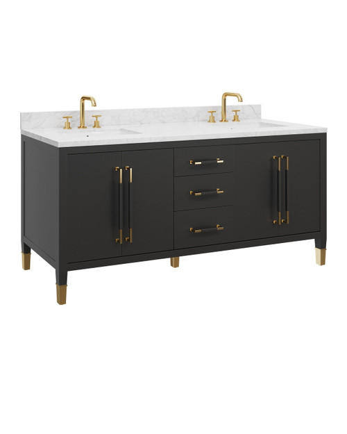 Currey and Company - 3800-0021 - Vanity with Rectangular Undermount Sink - Verona - Black/Natural/White/Champagne