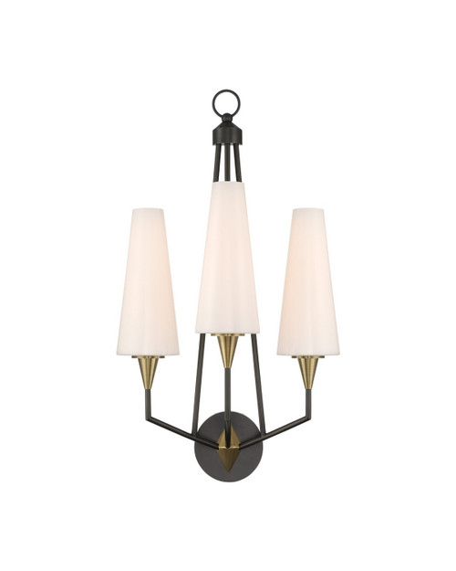 Currey and Company - 5000-0303 - LED Wall Sconce - Hennin - Polished Antique Brass/Oil Rubbed Bronze