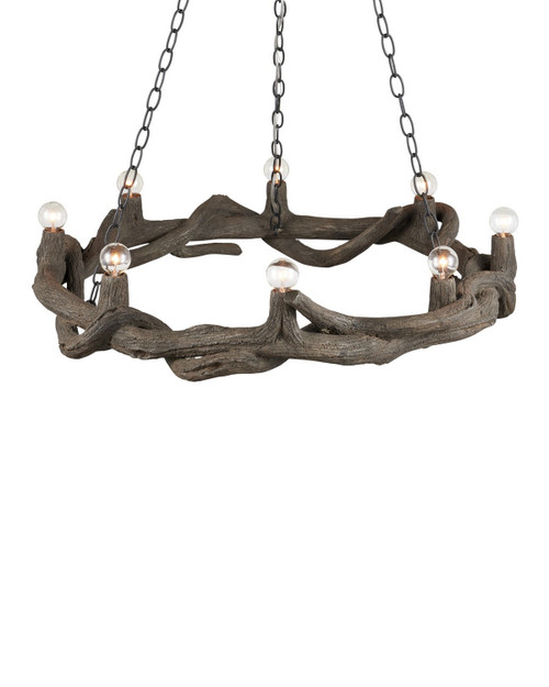 Currey and Company - 9000-1336 - Eight Light Chandelier - Dunmore - Charbon de Bois