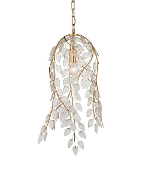 Currey and Company - 9000-1354 - One Light Pendant - Banyan - Antique Brass/Clear