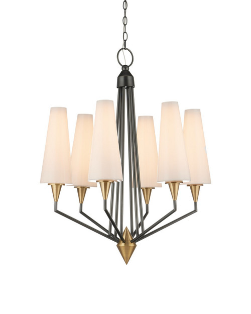 Currey and Company - 9000-1371 - LED Chandelier - Hennin - Polished Antique Brass/Oil Rubbed Bronze