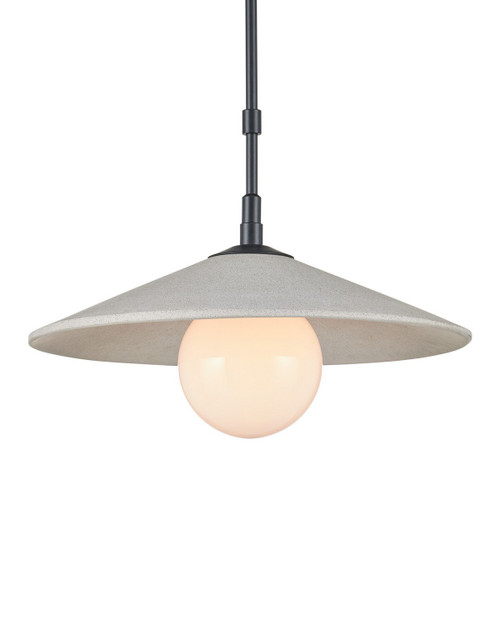 Currey and Company - 9500-0020 - One Light Pendant - Bothy - Natural/Black/Frosted White