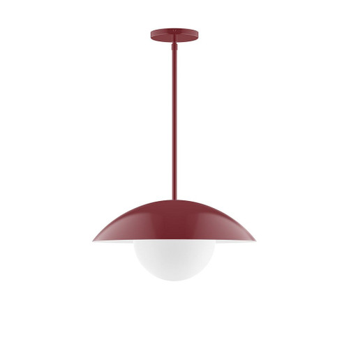 manufacturer_finish:Barn Red|manufacturer_glass:6 inch White Opal Glass Globe|light_source:Incandescent or LED equivalent|light_output:Unspecified|color_temperature:Unspecified|cri:Unspecified