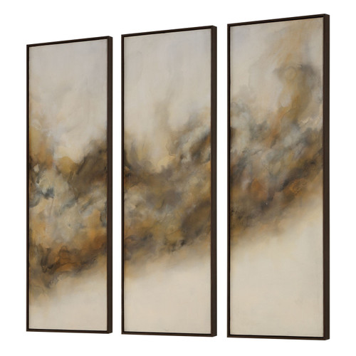 Uttermost - 32489 - Abstract Art - Smoke Break - Dark Rich Walnut