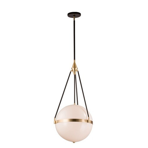 Alora - PD306418NBOP - Pendant - Harmony - Natural Brass/Opal Glass