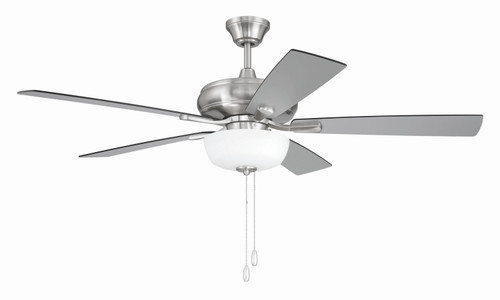 Craftmade - ECF211BNK5-BNGW - 52 Ceiling Fan - EOS 2 Light Frosted White Bowl 52 Ceiling Fan - Brushed Polished Nickel