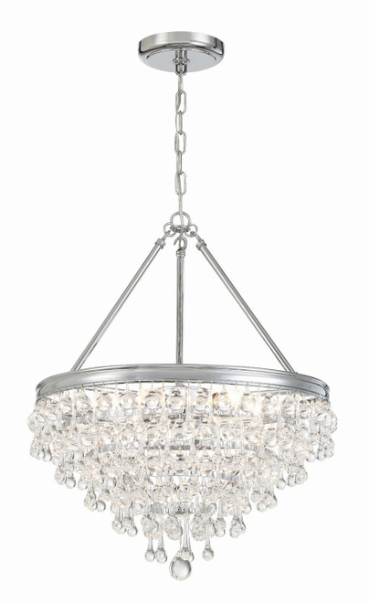 Crystorama - 136-CH - Six Light Chandelier - Calypso - Polished Chrome