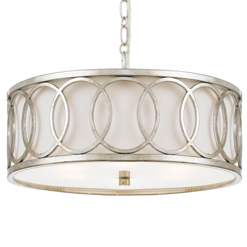 Crystorama - 287-SA - Six Light Chandelier - Graham - Antique Silver
