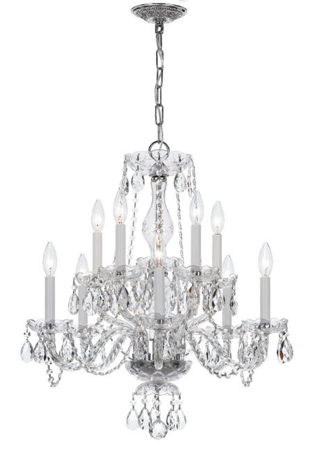 Crystorama - 5080-CH-CL-I - Ten Light Chandelier - Traditional Crystal - Polished Chrome
