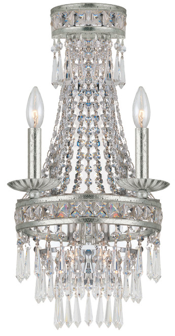 Crystorama - 5262-OS-CL-MWP - Two Light Wall Sconce - Mercer - Olde Silver