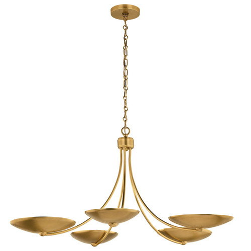 Kichler - 52856LBR - Five Light Chandelier - Palmela - Lacquered Brass