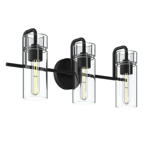Kichler - 55252BK - Three Light Bath - Niccol - Black