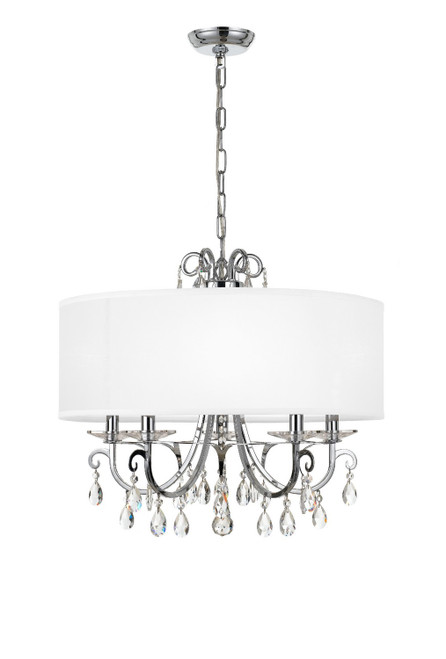 Crystorama - 6625-CH-CL-MWP - Five Light Chandelier - Othello - Polished Chrome