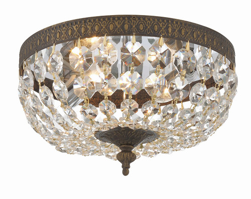 Crystorama - 710-EB-CL-I - Two Light Flush Mount - Waltham - English Bronze