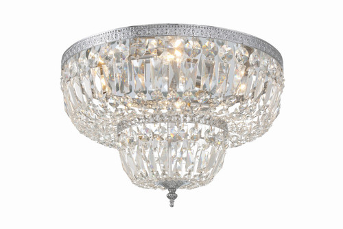 Crystorama - 718-CH-CL-MWP - Four Light Flush Mount - Waltham - Polished Chrome