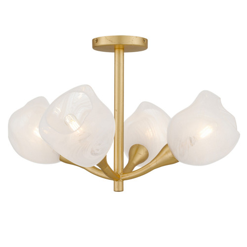 Quoizel - ADEL1722GFL - Four Light Semi-Flush Mount - Adelyn - Gold Leaf