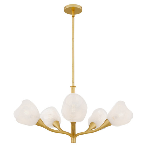 Quoizel - ADEL5030GFL - Five Light Chandelier - Adelyn - Gold Leaf