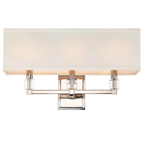 Crystorama - 8883-PN - Three Light Bathroom Vanity - Dixon - Polished Nickel