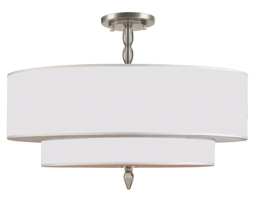 Crystorama - 9507-SN_CEILING - Five Light Semi Flush Mount - Luxo - Satin Nickel