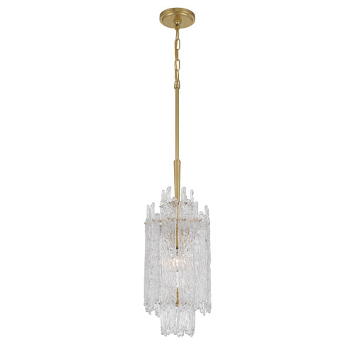 Crystorama - ACK-921-AG - One Light Pendant - Ackerly - Aged Brass