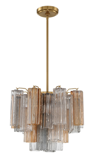 Crystorama - ADD-300-AG-AU - Four Light Chandelier - Addis - Aged Brass