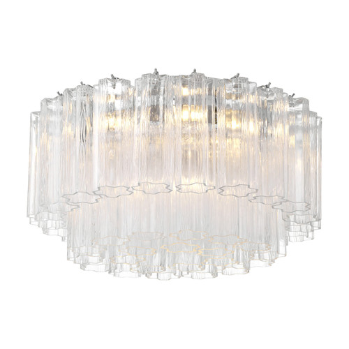 Crystorama - ADD-321-CH-CL - Seven Light Flush Mount - Addis - Polished Chrome