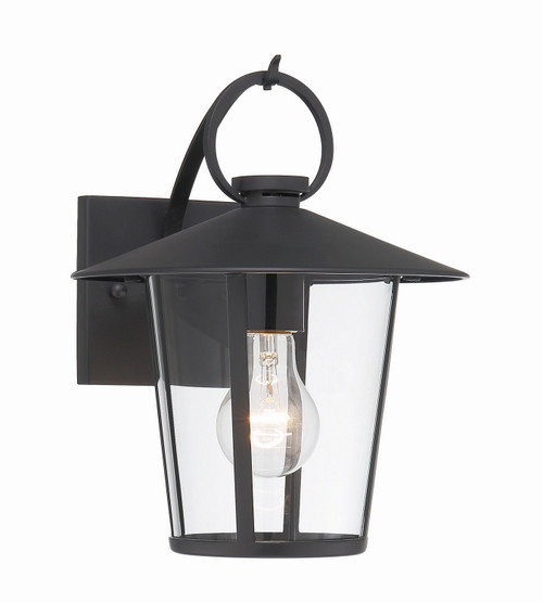 Crystorama - AND-9201-CL-MK - One Light Outdoor Wall Sconce - Andover - Matte Black