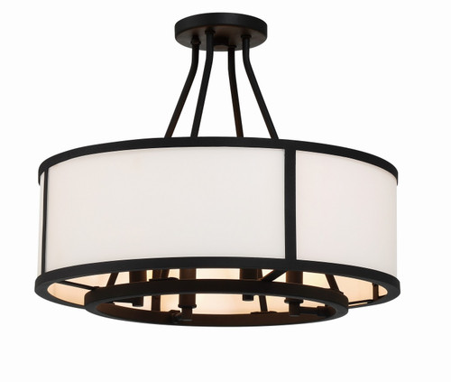 Crystorama - BRY-8004-BF_CEILING - Four Light Semi Flush Mount - Bryant - Black Forged