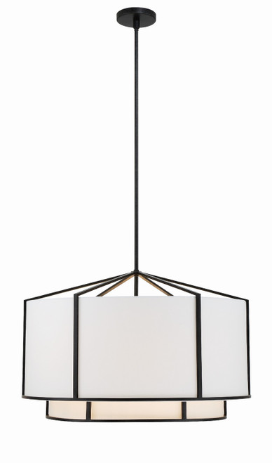 Crystorama - CAR-9209-BK - Six Light Chandelier - Carlyn - Black