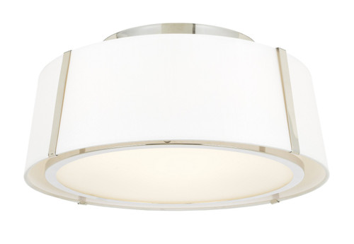 Crystorama - FUL-905-PN - Three Light Semi Flush Mount - Fulton - Polished Nickel