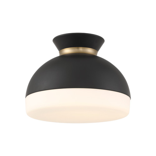 Crystorama - GID-4003-MK-VG - Two Light Flush Mount - Gidget - Matte Black + Vibrant Gold