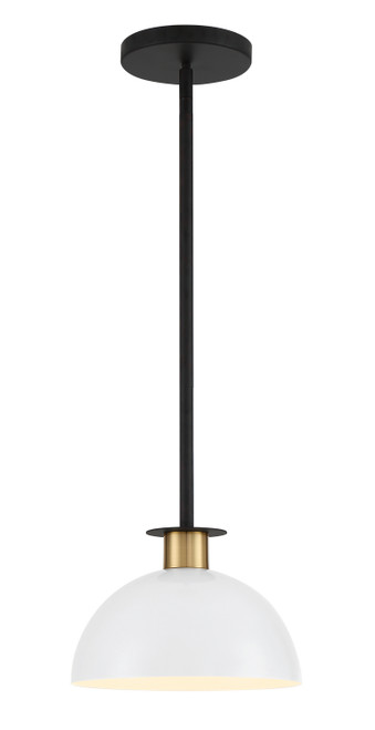 Crystorama - GIG-813-BK-AG - One Light Pendant - Gigi - Black + Aged Brass