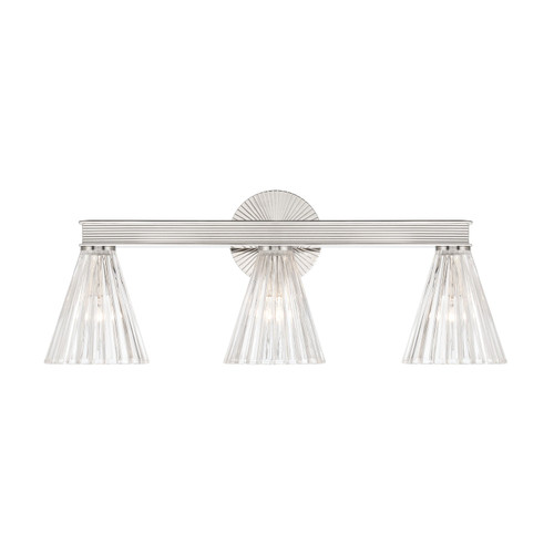 Crystorama - LOT-703-PN - Three Light Bath - Lotus - Polished Nickel