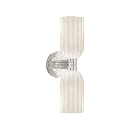 Crystorama - LOT-712-PN - Two Light Wall Sconce - Lotus - Polished Nickel