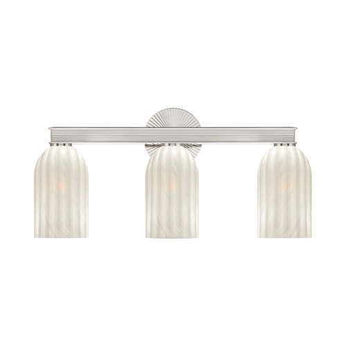 Crystorama - LOT-713-PN - Three Light Bath - Lotus - Polished Nickel