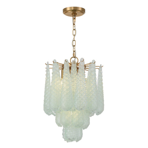 Crystorama - OLL-6004-AG-GR - Four Light Pendant - Ollie - Aged Brass