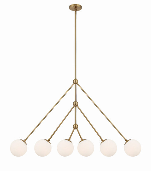Crystorama - OMN-3006-AG - Six Light Chandelier - Omni - Aged Brass