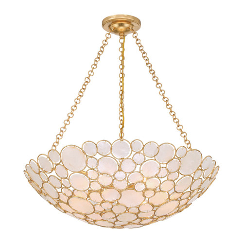 Crystorama - PAL-525-GA - Six Light Chandelier - Palla - Antique Gold