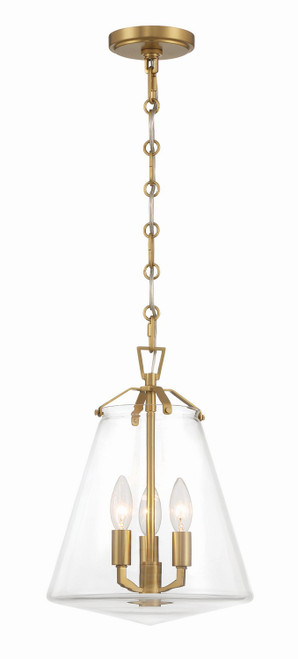 Crystorama - VSS-7004-LG - Three Light Mini Chandelier - Voss - Luxe Gold