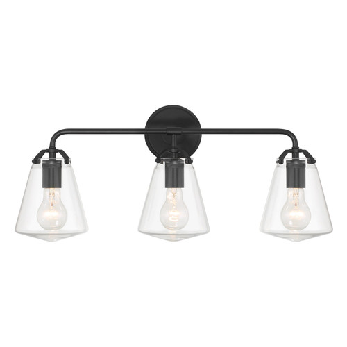 Crystorama - VSS-7013-MK - Three Light Bath - Voss - Matte Black