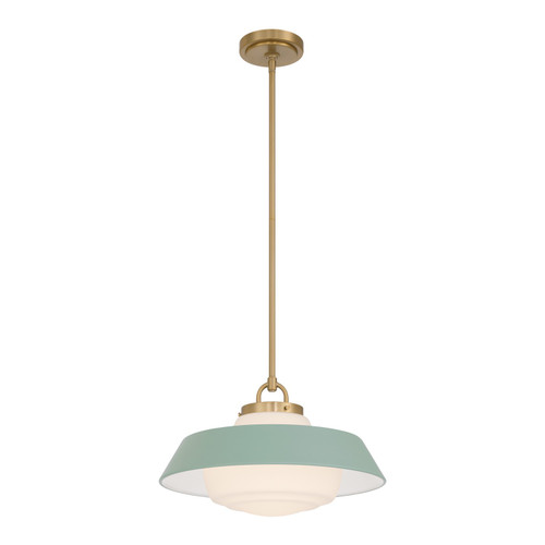 Crystorama - XAN-8006-VG-GR - One Light Pendant - Xander - Vibrant Gold
