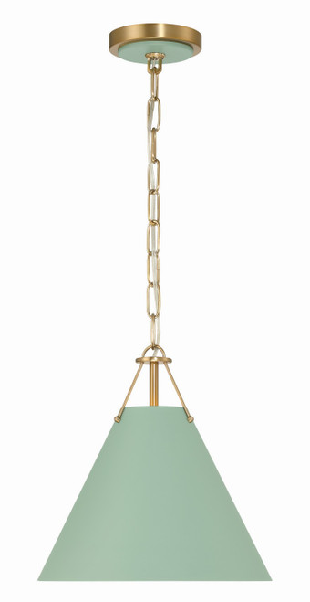 Crystorama - XAV-B8301-VG-GR - One Light Mini Pendant - Xavier - Vibrant Gold