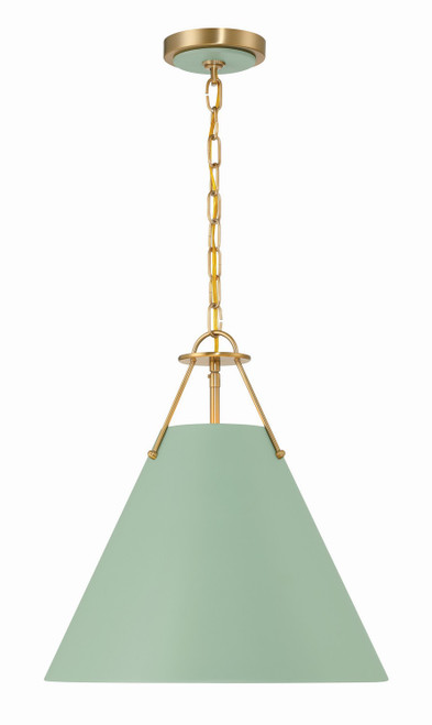 Crystorama - XAV-B8305-VG-GR - Three Light Pendant - Xavier - Vibrant Gold