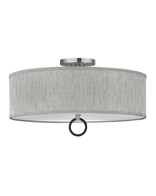 Hinkley - 41909BN - LED Foyer Pendant - Link Heathered Gray - Brushed Nickel