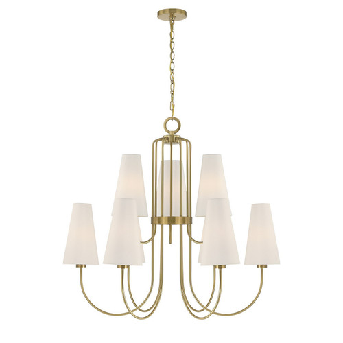 Savoy House - 1-4701-9-322 - Nine Light Chandelier - Wilkes - Warm Brass